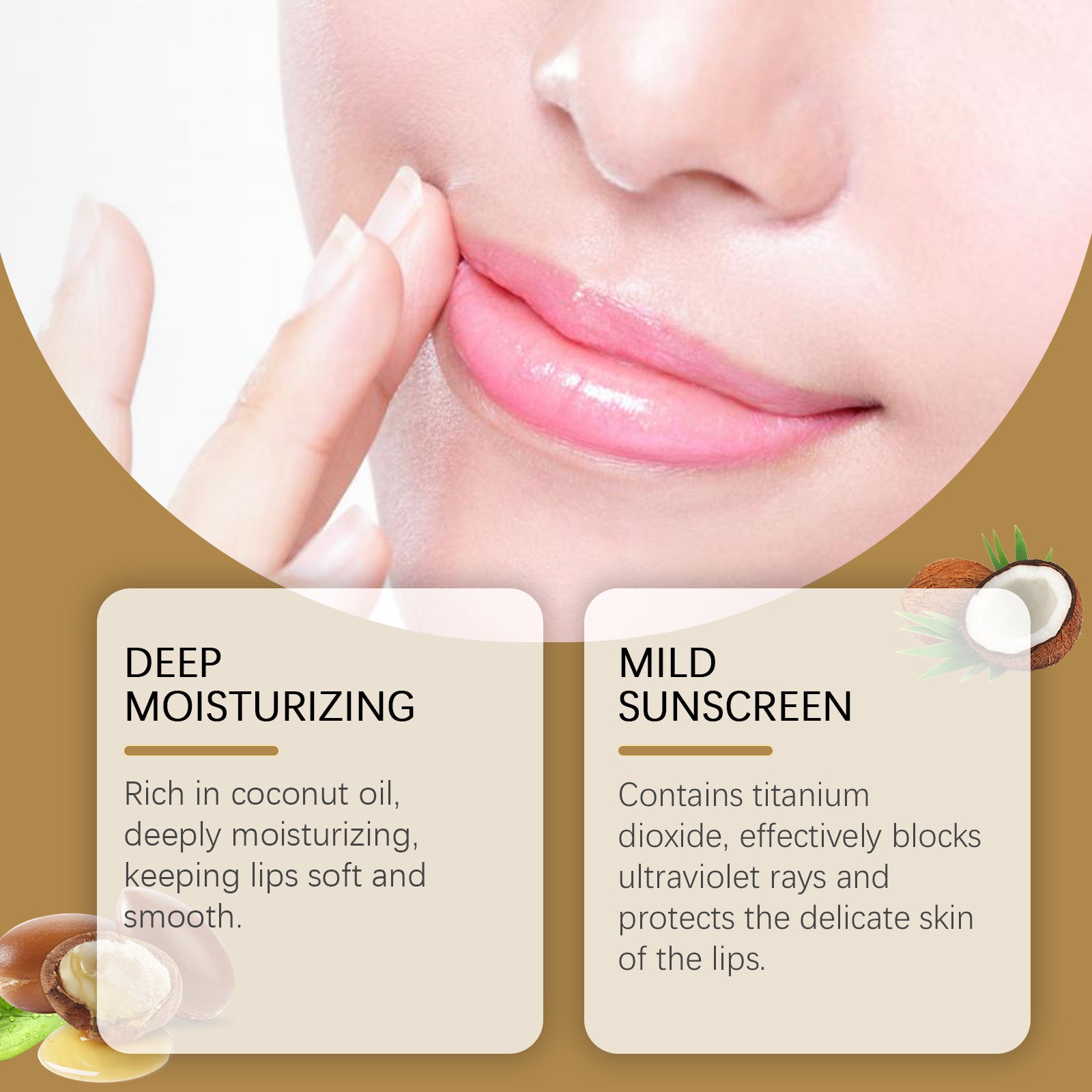 Moisturizing Lip Balm with Coconut Oil & Shea Butter